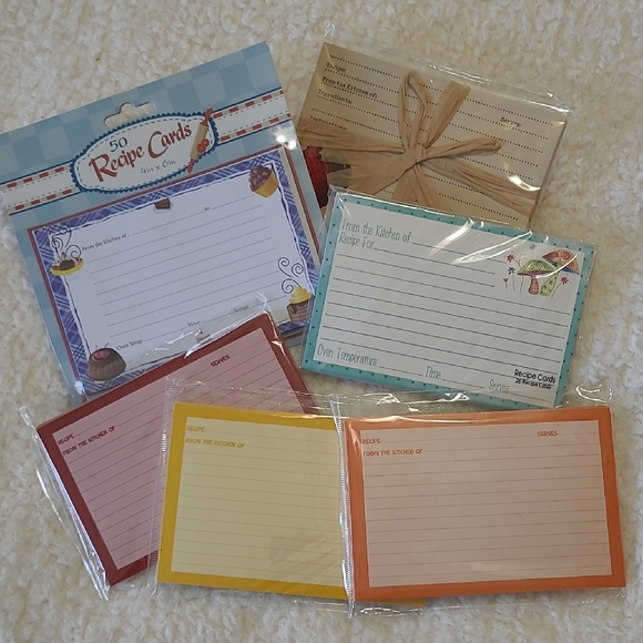 NEW 166 Recipe Cards Multicolor Cupcakes mushrooms strawberries 6 Packs Colorful - Picture 9 of 9